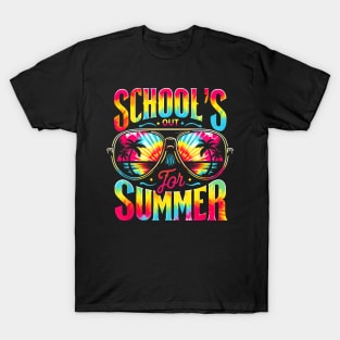 Schools Out For Summer Last Day Of School Teacher Tie Dye T-Shirt